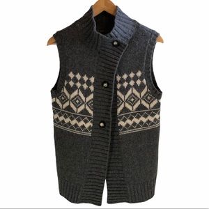 Banana Republic Wool Angora Button Sweater Vest M